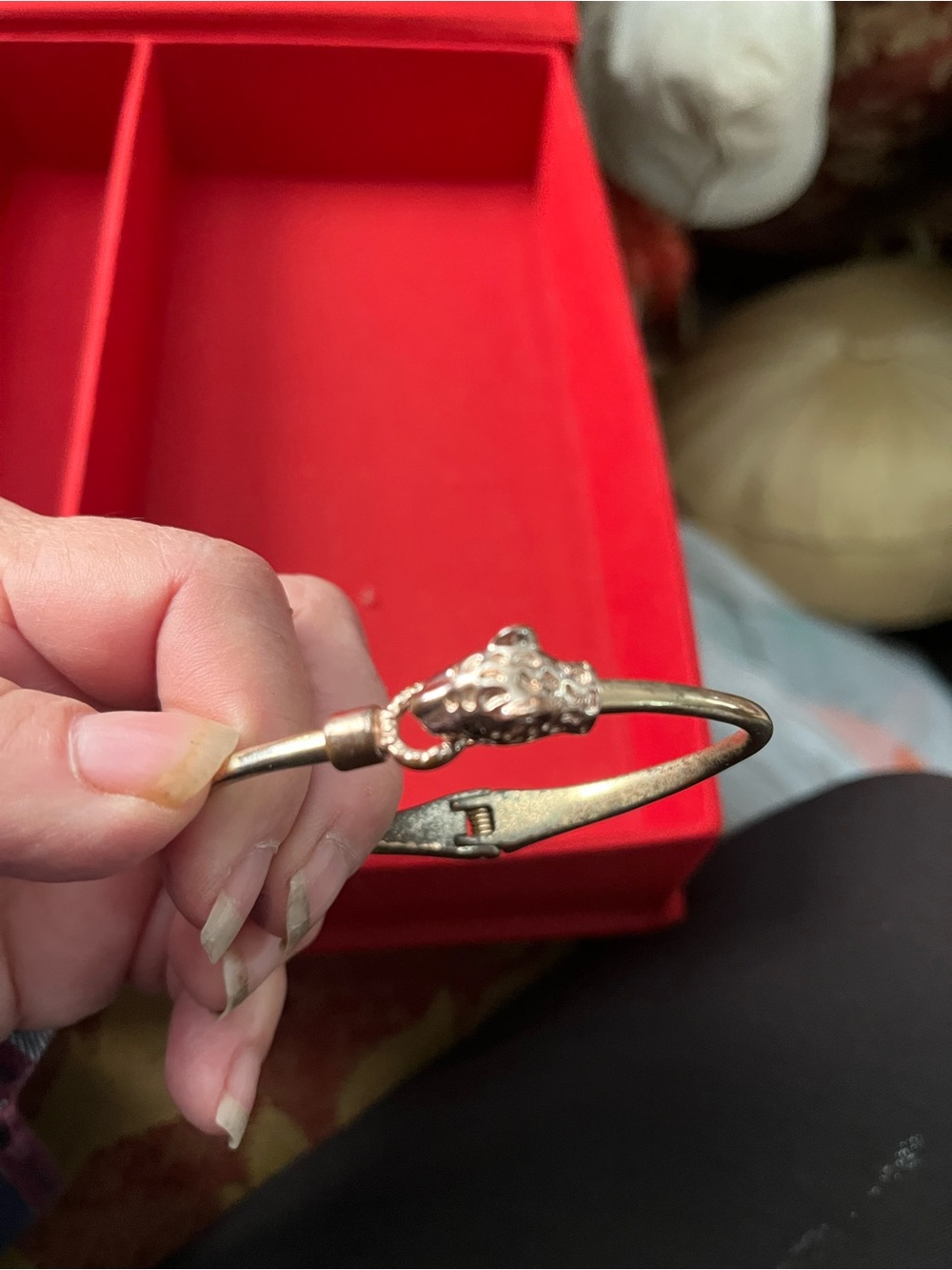 Lion Head Bangle Bracelet - Women’s Jewelry